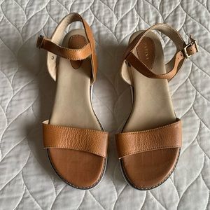 PATINA PORTLAND LEATHER GOODS DUNE SOHO WEDGE SANDALS SIZE 10